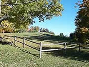 Vermont scene with wooden fence